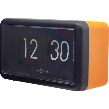 Budík NeXtime, Nástěnné nebo stolní hodiny Small Flip oranžové - Formadore