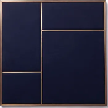 Magnetická kreslící tabulka Please Wait To Be Seated, Korková tabule Nouveau Pin s mosazným rámem, M, modrá - Formadore