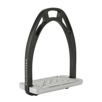 Hliníkové třmeny Waldhausen černé 12 cm Barva: schwarz, Velikost: 12 cm