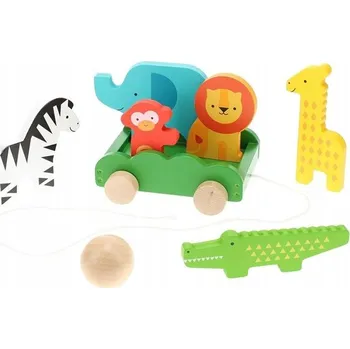Dřevěná hračka Dřevěné kuželky Zvířátka Safari