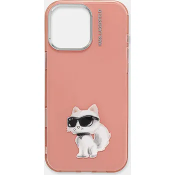 Obal na telefon Karl Lagerfeld iPhone 16 Pro Max KLHCP16XHMCHAQP růžová 30X, vel. ONE SIZE