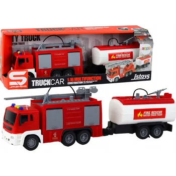 autíčko Hasiči s návěsem LEANToys 16617 1:16