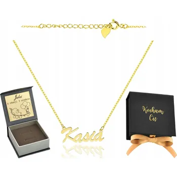 Náhrdelník ZLATÝ NÁHRDELNÍK CELEBRITKA S JAKÝMKOLI JMÉNEM STŘÍBRO 925