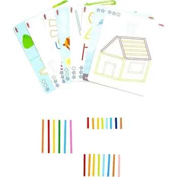 Alkoholická hra Haba Dřevěná hračka přiřazování barevných tyčinek s předlohami Stabix