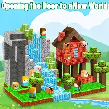 ostatní stavebnice STAVEBNICE KOSTKY, MAGNETICKÉ ŠESTISTĚNY, Vzdělávací Sada pro Děti, 120 ks