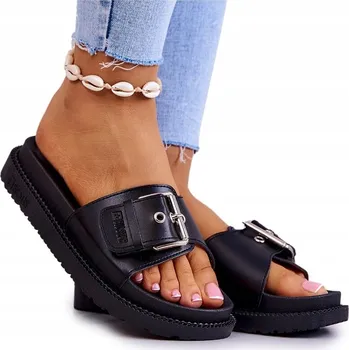 Dámská obuv NAZOUVÁKY NAZOUVACÍ PANTOFLE BIG STAR JJ274A307 ČERNÁ 41