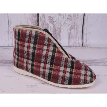 Dámská obuv Bačkory papuče dámské Pegres 1034 důchodky vyšší káro na zip velikost: 37