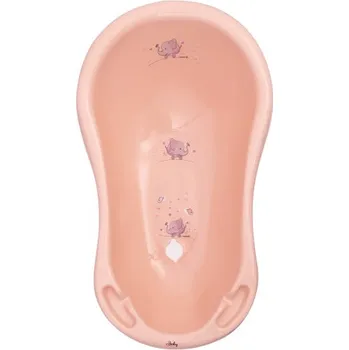 koupací vanička MALTEX Vanička se zátkou Sloník Minimal 100 cm - peach pink