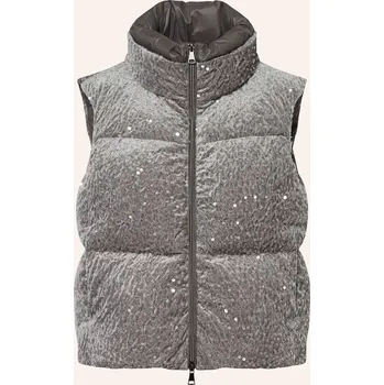 Dámská vesta Luisa Cerano Dámská Peříčková Vesta S Flitry, šedá, 36