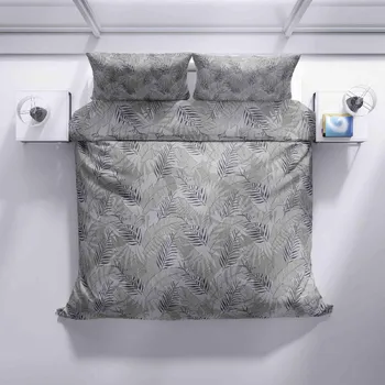 Povlečení Top textil Bavlněné povlečení Šedé pírko 140x200, 70x90cm