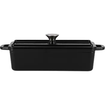 Forma na pečení SILVERCREST® Litinový hrnec / forma na pečení chleba (obdélníková, černá)