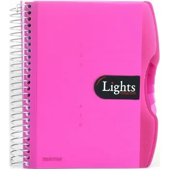 Sešit Kroužkový sešit Lights A5, 150l, růžový
