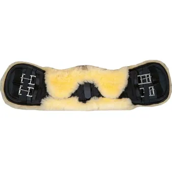 Sport Drezurní podbřišník HKM s pravým beránkem black/nature 60cm