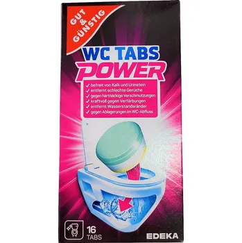WC čistič Tabletky na čištění WC G&G Power Tabs Multi-Aktiv 16 Ks Odvápňovač