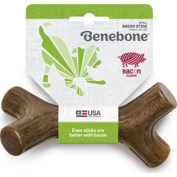 Pamlsek pro psa Kousátko pro psy Benebone Stick S s příchutí slaniny, přírodní