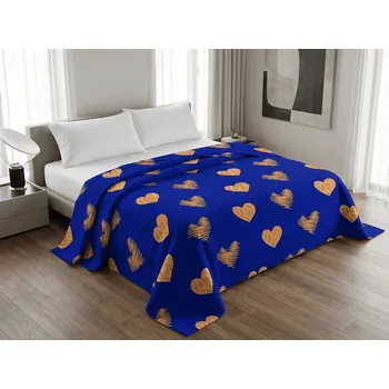 Přehoz na lůžko Přehoz na postel GOLBINO, tmavě modrý Rozměr: 220 x 240 cm