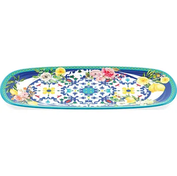 Guzzini, Servírovací talíř /mísa Flowers & Lemon 39,5 cm sytě modré - Formadore