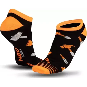 Neo Tools GD031 Barevné ponožky s nářadím, oranžové krátké vel. 43-46