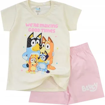 Dívčí pyžamo BLUEY RODINKA pyžamo dívčí KRÁTKÝ RUKÁV šortky 110 D051S