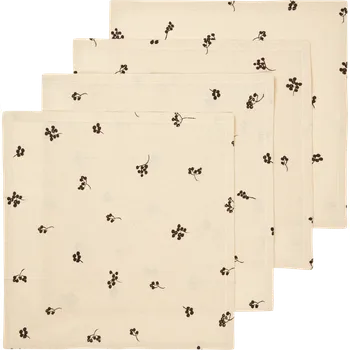 Papírový ubrousek Ferm Living, Bavlněné ubrousky Baies, světlé, 4 ks - Formadore