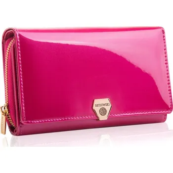 Peněženka Betlewski dámská peněženka z pravé kůže růžová