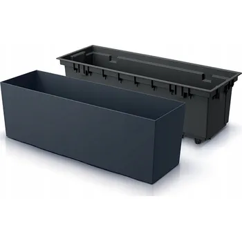 Šedý plast Květináč Prosperplast 58 cm x 18 x 19,5 cm