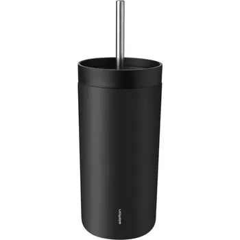 Stelton, Termální hrnek To-Go Sip z dvojité oceli s brčkem 400 ml černý - Formadore