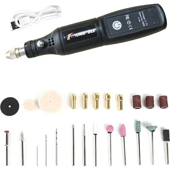 Sada nářadí Sada 24 ks Mini elektrická ruční gravírovací vrtačka USB akumulátorová 0,5–3,2 mm Na dřevo kov sklo