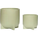 Hübsch, Obaly na květináče Hübsch na nožičkách zelené 2 ks - Formadore