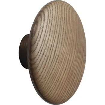 Věšák Muuto, Háček na zeď Dots Wood 6,5 cm tmavě hnědý - Formadore