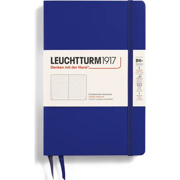 Diář Leuchtturm 1917, Zápisník tečkovaný v tvrdých deskách Leuchtturm 1917 B6+, 219 stran, tmavě modrý, 80 g/m² - Formadore
