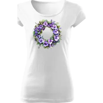 Dámské tričko Tričko s potiskem Fialová svatba věneček dámské