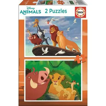 Puzzle Puzzle Lví král: S nejbližšími 2x48 dílků