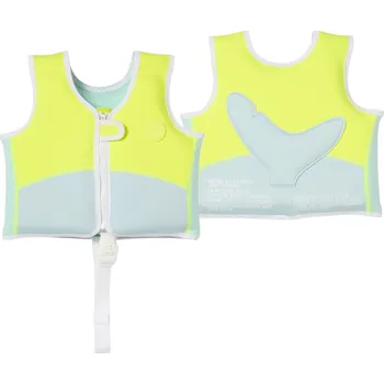Plovací vesta Sunnylife, Dětská plovací vesta Kids Swimtime Aqua Neon Yellow, velikost M - Formadore