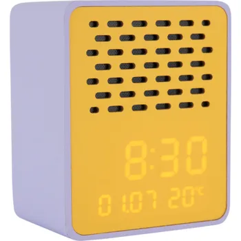 Budík Karlsson, Budík s Bluetooth reproduktorem Funky Vibes, fialovo-žlutý - Formadore