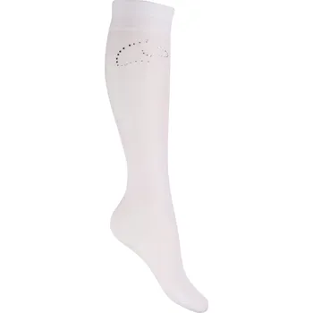 Vybavení pro jezdce Podkolenky HKM TEAM bílé Barva: Bílá, Velikost: 35-38