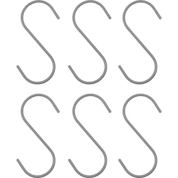 Věšák House Doctor, Háčky Snap velké stříbrné 6 ks - Formadore