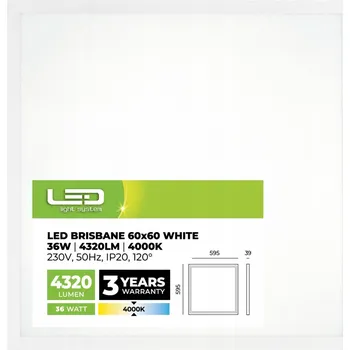 LED panel čtvercový Elektrosalon bílý