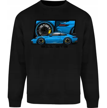 Pánská mikina Mikina Bez Kapuce Porsche 911 GT3 Carrera Černá Dárek Motorismus R-XXL