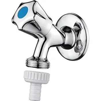 Spotřebičový ventil Ibergrif 1/2'' nástěnná přípojka, vývod 3/4" (pro připojení k pračce/myčce),