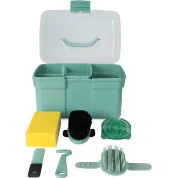 Čištění pro koně Box na čištění Horze s výbavou Barva: Zelená