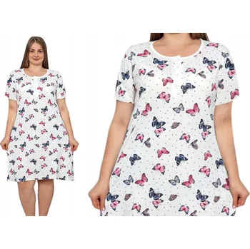 Dámská noční košile Noční košile La Penna , krátký rukáv, nad kolena, velikost XXL