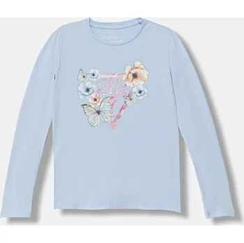 Pánské tričko Tričko s dlouhým rukávem Guess K6RI22.K6YW4.PPY2 modrá 50X, vel. 96-104