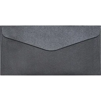 Obálka Ozdobné obálky DL Galeria Papieru Pearl 150g, lepené za mokra, černé