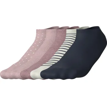 Dámské ponožky esmara® Dámské nízké termo ponožky, 5 párů (růžová / bílá / tmavě modrá, 39-42)