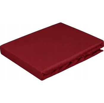 Prostěradlo PROSTĚRADLO BORDÓ 200x220 cm + 30 cm S GUMIČKOU NA VYSOKÝ MATRACE BAVLNA 100%
