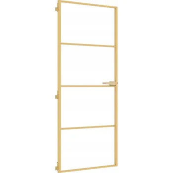 Interiérové dveře Interiérové dveře skleněné matné 83 x 201,5 cm, zlaté, hliníkové