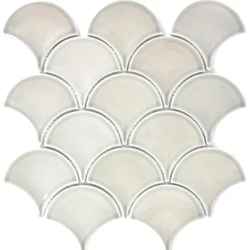 Obklad Keramická mozaika 25,6 x 27,3 cm lesklá mrazuvzdorná šedo-stříbrná