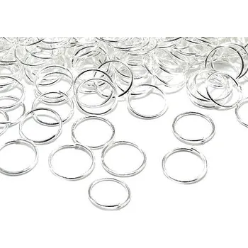 Kroužek spojovací Ø10,5 mm, malé, 2 stříbrná světlá