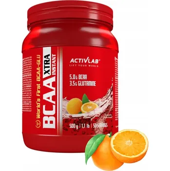 Aminokyselina Instantní BCAA Xtra prášek Activlab 500 g, pomerančová příchuť